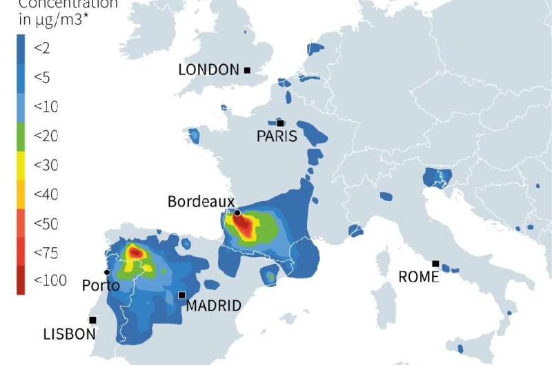 Wildfire smoke increase pollution in Europe