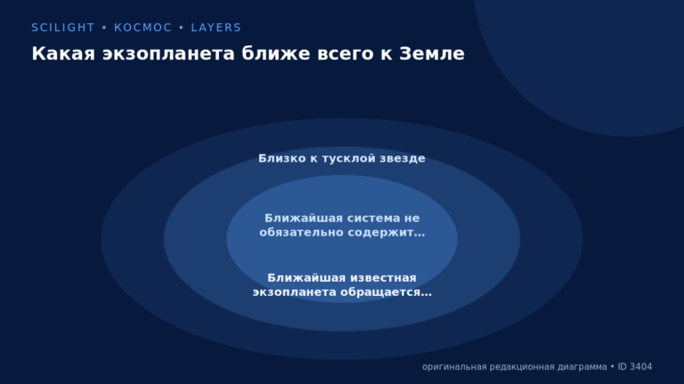 Схема к статье «Какая экзопланета ближе всего к Земле»: Близко к тусклой звезде, Ближайшая система не обязательно содержит…, Ближайшая известная экзопланета обращается…